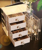 Acrylic Jewelry Organizer Box with Drawers and Earring Holder – Clear Storage Case for Rings, Watches & Accessories