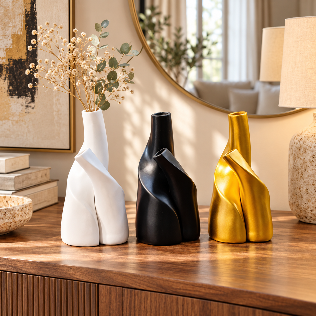 Abstract Hug Resin Decorative Vase