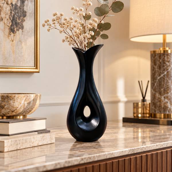 Abstract Teardrop Resin Decorative Vase