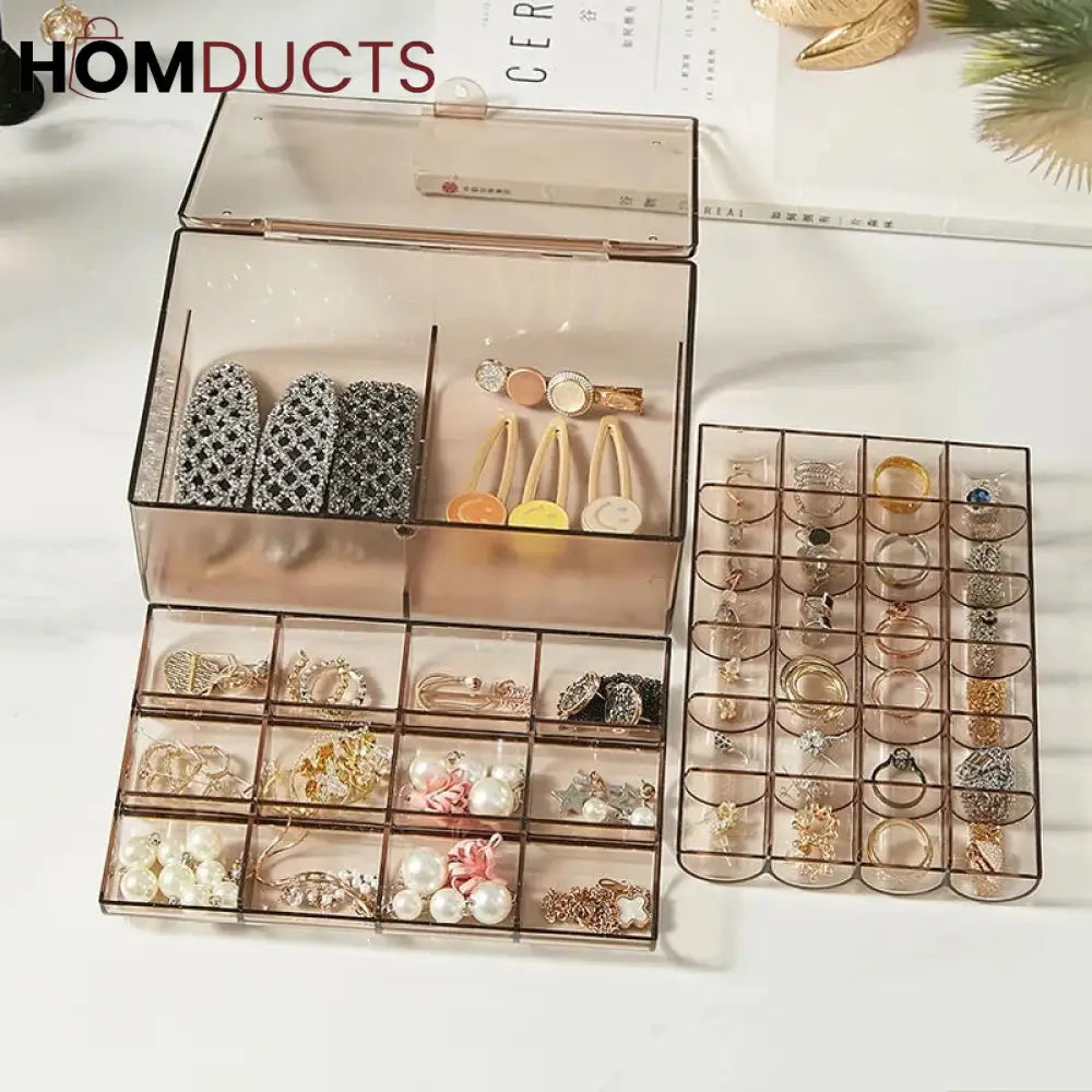 Acrylic 2 Layer Jewelery Organizer J & C