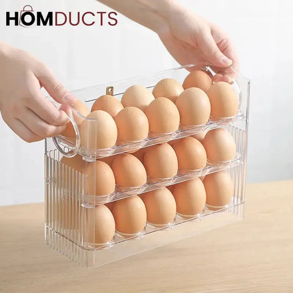 Acrylic 30 Grids 3 Layer Egg Organizer