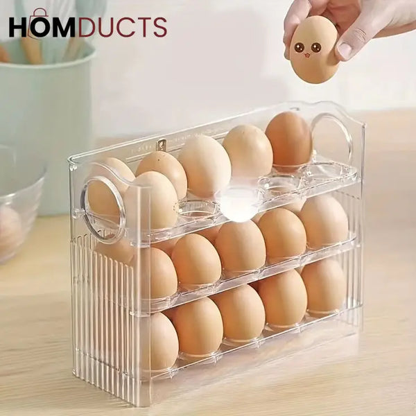 Acrylic 30 Grids 3 Layer Egg Organizer