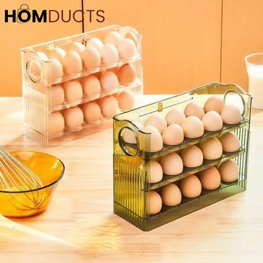 Acrylic 30 Grids 3 Layer Egg Organizer