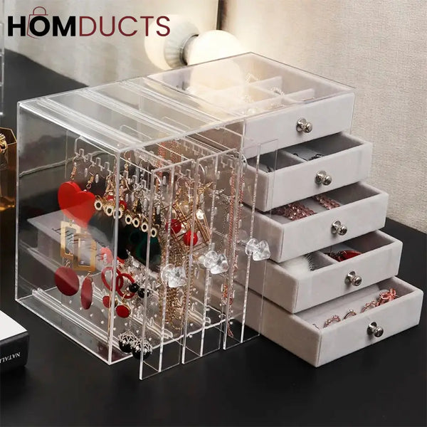 Acrylic 5 + 3 Jewelery Organiser J & C Organizer