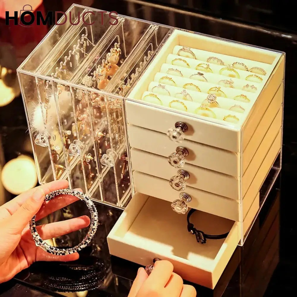 Acrylic 5 + 3 Jewelery Organiser J & C Organizer