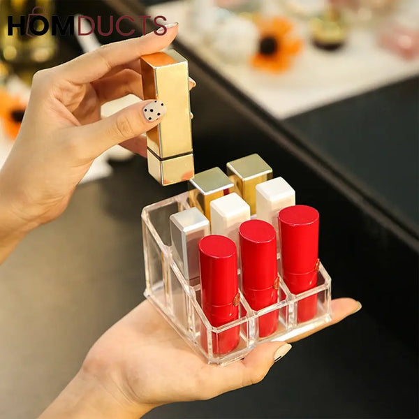 Acrylic 9 Grid Lipstick Organiser J & C Organizer