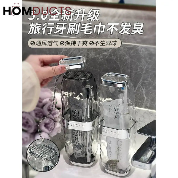 Acrylic Big Travel Toothbrush Holder