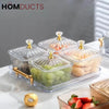 Acrylic Candy Storage Containers with Lids - 4 Piece Set for Snacks & Desserts Square