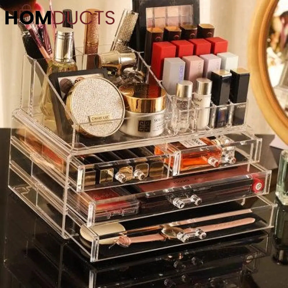 Acrylic Cosmetic Organizer With Drawer