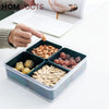 Acrylic Divided Food Storage Tray With Lid