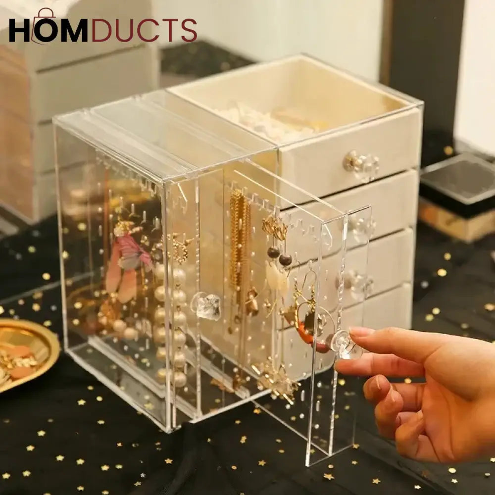 Acrylic Jewelery Organizer With Drawers