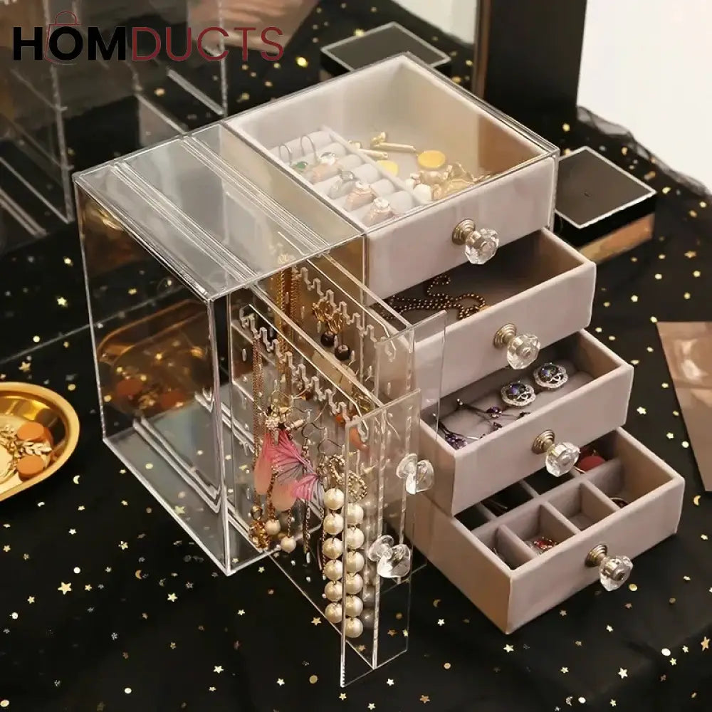 Acrylic Jewelery Organizer With Drawers