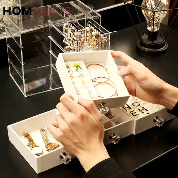 Acrylic Jewelery Organizer With Drawers