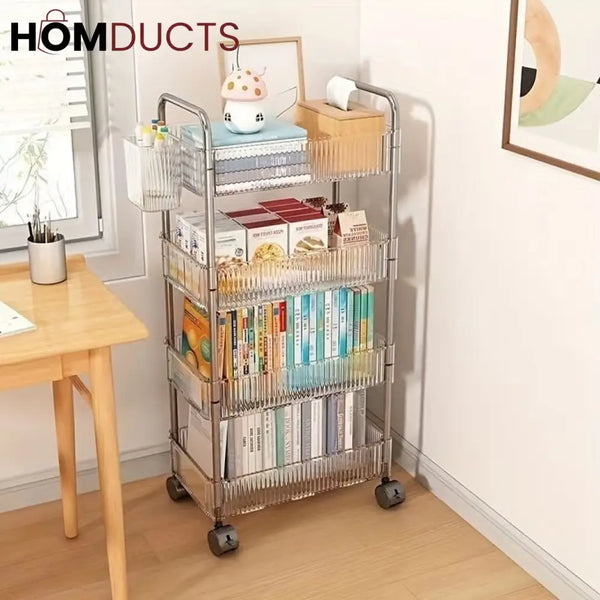 Acrylic Kitchen And Bathroom Storage Trolly