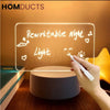 Acrylic LED Rewritable Night Light Board – Erasable & Reusable Message Lamp