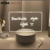 Acrylic LED Rewritable Night Light Board – Erasable & Reusable Message Lamp