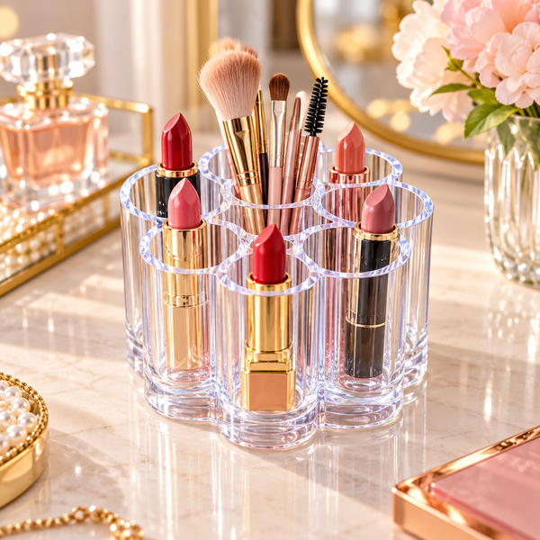 Clear acrylic lipstick organizer