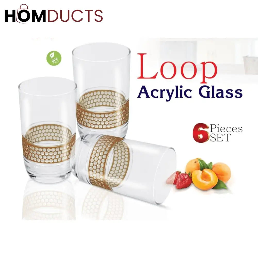 Acrylic Loop Style Glass Set