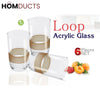 Acrylic Loop Style Glass Set