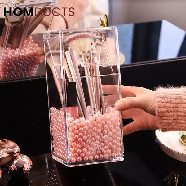 Acrylic Pearl Make - Up Brush Holder J & C Organizer