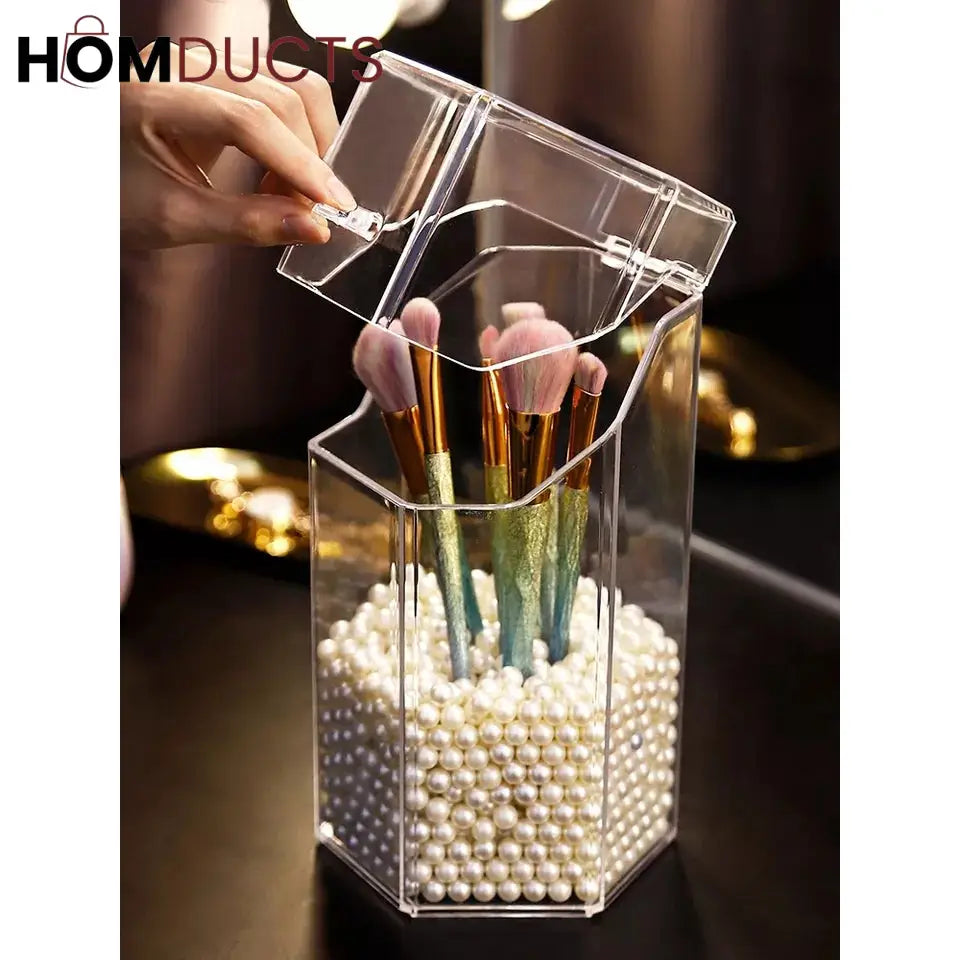 Acrylic Pearl Make - Up Brush Holder J & C Organizer