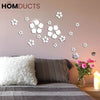 Acrylic Wall Stickers Flower Shape / Silver