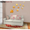 Acrylic Wall Stickers Leaf Shape / Golden