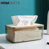 Acrylic Wooden Top Tissue Box