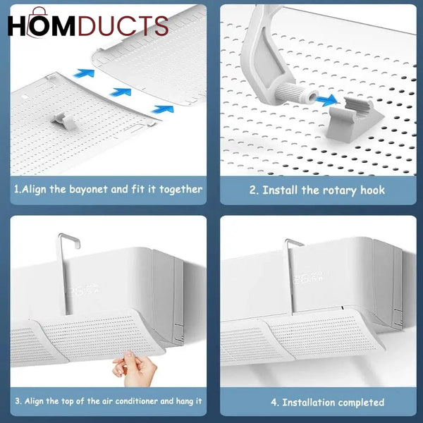 Adjustable Split AC Air Deflector - Universal Fit for Enhanced Cooling