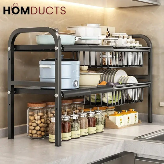 Adjustable Under Sink Pot Rack - Maximize Kitchen Storage