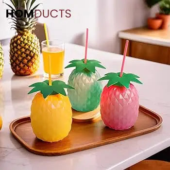 Adorable Fruit Shape Kids Water Bottle - 500ml Leak-Proof with Straw