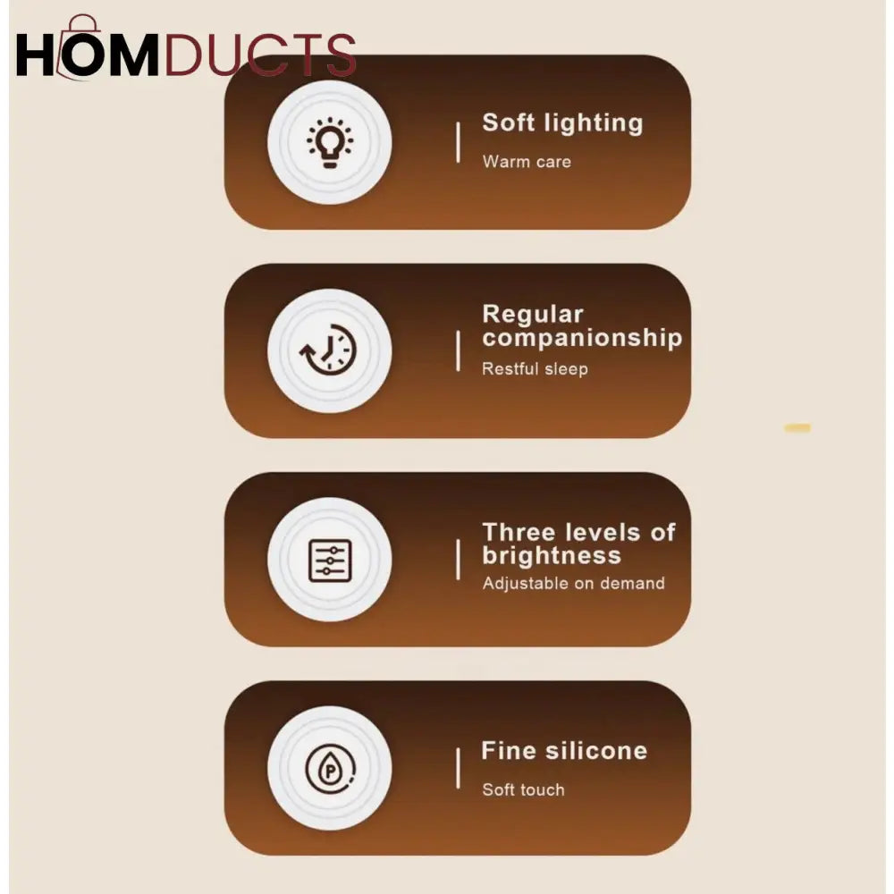 Adorable Pumpkin Silicone LED Night Light - USB Rechargeable & Touch Control