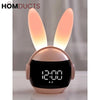 Adorable Rabbit LED Alarm Clock - Night Light & Digital Display
