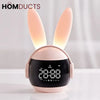Adorable Rabbit LED Alarm Clock - Night Light & Digital Display