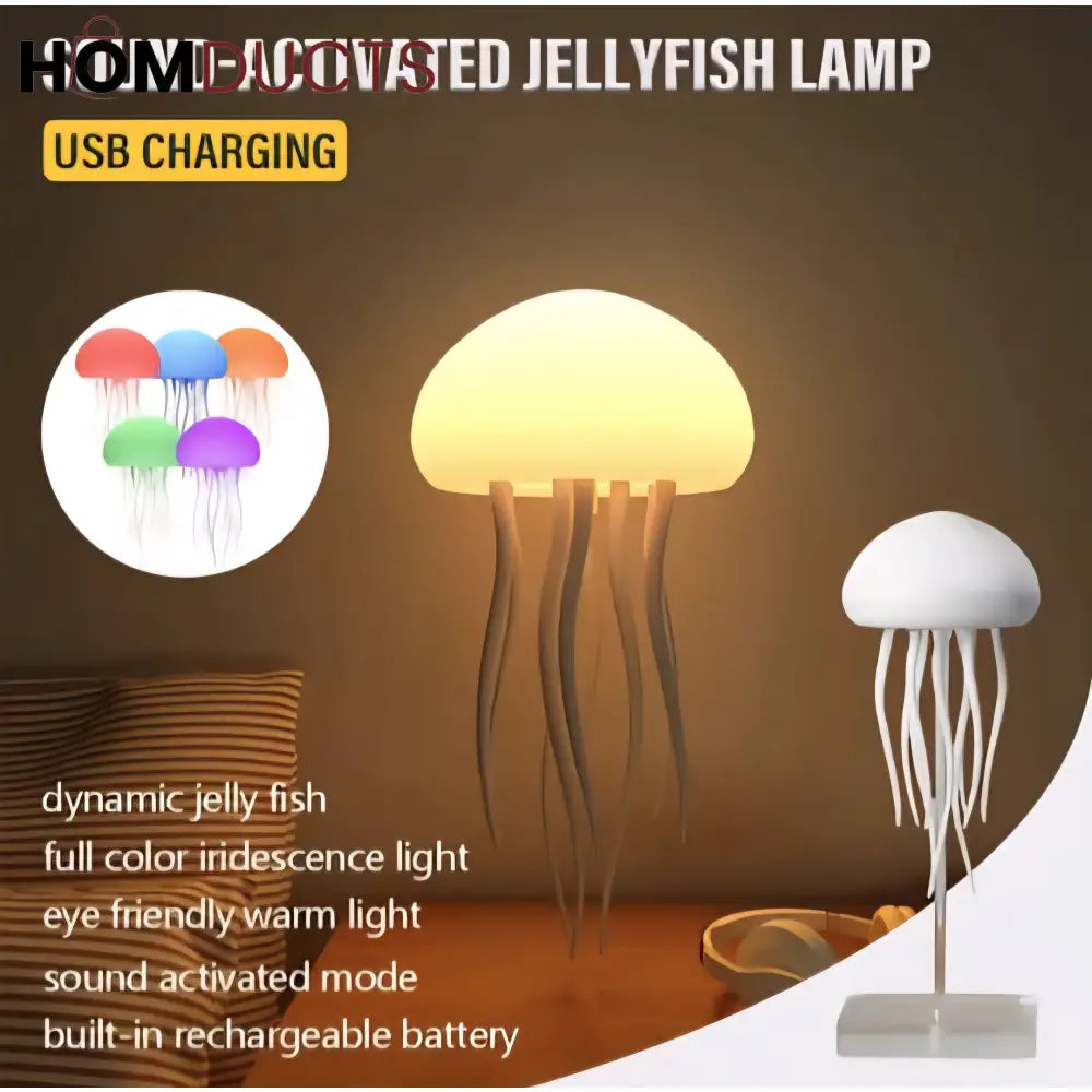 Aesthetic LED Jellyfish Night Light Lamp