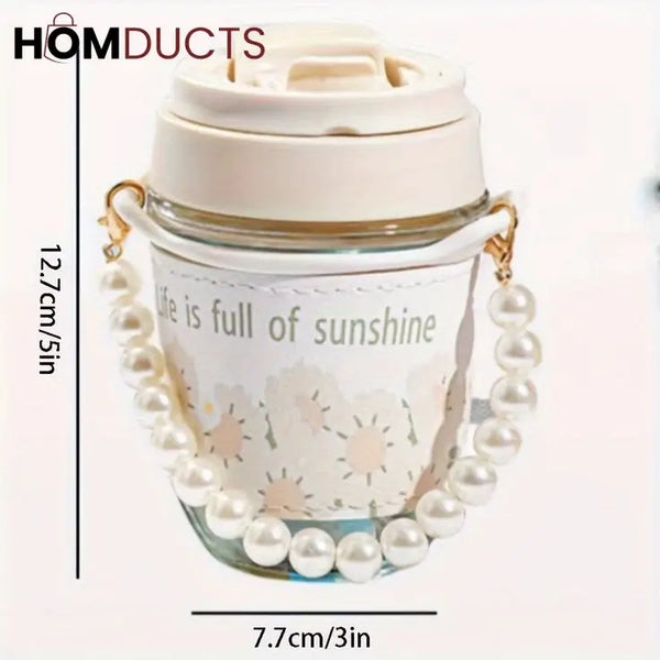 Aesthetic Pearl Glass Cup