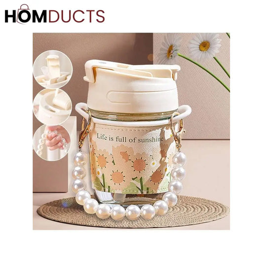 Aesthetic Pearl Glass Cup