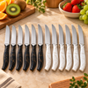 12-piece marble handle knife set