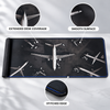 Airplane runway extended mousepad feature infographic