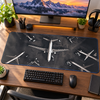 Airplane runway extended mousepad in a premium desk setup