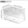 Airtight Acrylic Storage Containers with Handle – Stackable Leak-Proof Fridge & Pantry Organizer for Fruits Vegetables