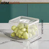 Airtight Acrylic Storage Containers with Handle – Stackable Leak-Proof Fridge & Pantry Organizer for Fruits Vegetables