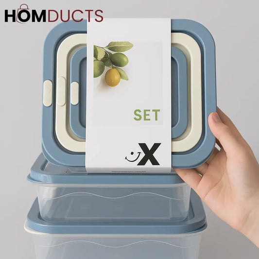 Airtight Food Storage Container Set – 3 Pieces | Leak-Proof & Stackable