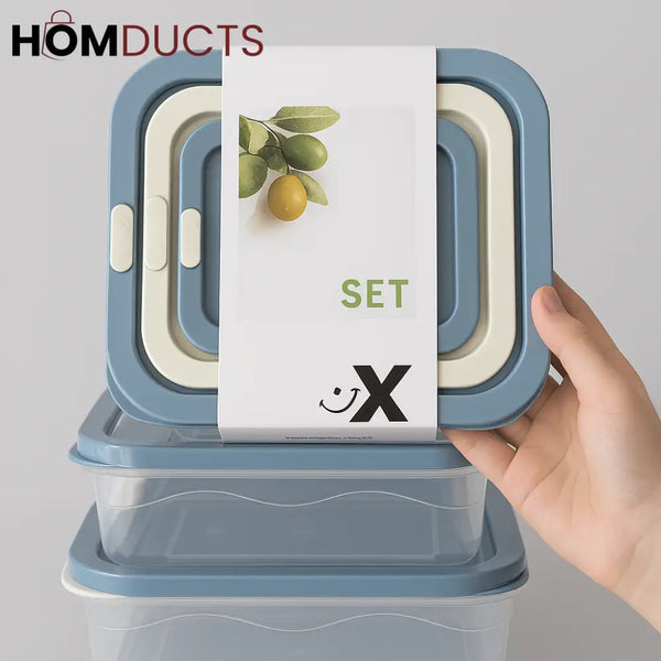 Airtight Food Storage Container Set – 3 Pieces | Leak-Proof & Stackable