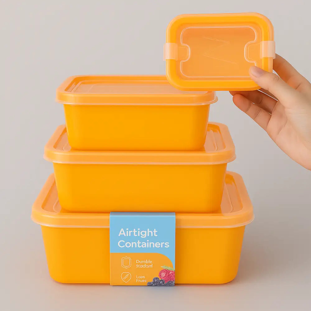 Airtight Food Storage Container Set – 5 Pieces | Leak-Proof Stackable & Durable