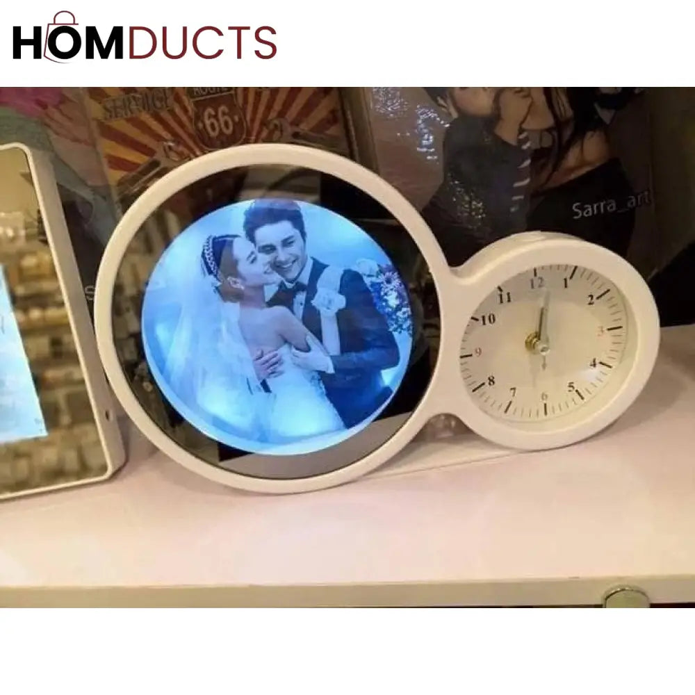 Alarm Clock With Led Photo Frame