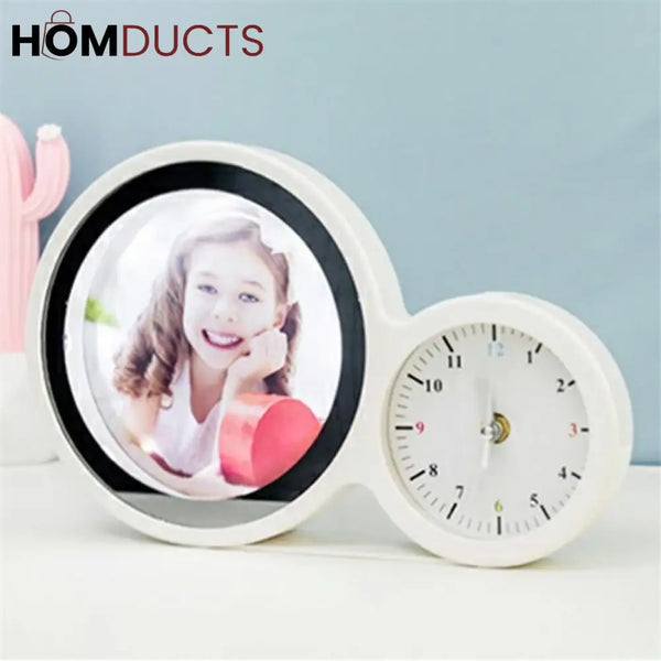 Alarm Clock With Led Photo Frame