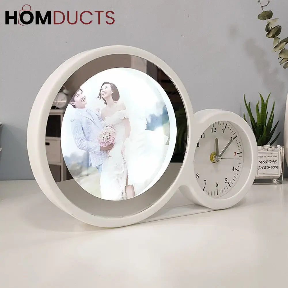 Alarm Clock With Led Photo Frame