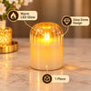 Amber Glass-Dome Flameless LED Candle – 1 Piece features