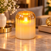 Amber Glass-Dome Flameless LED Candle – 1 Piece lifestyle image